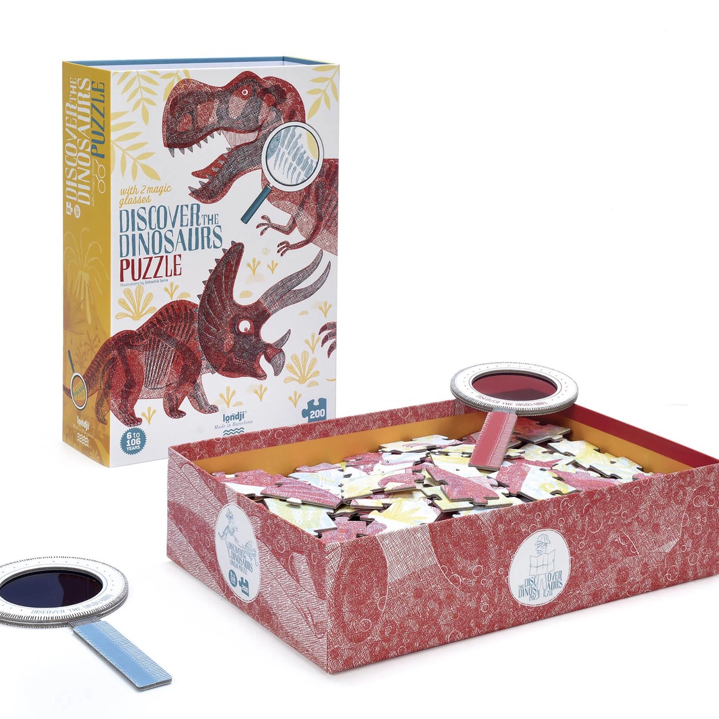 Londji Discover the Dinosaurs (200 pcs) - Magic Glasses