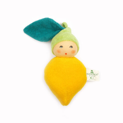 Organic Rattle Doll Lemon