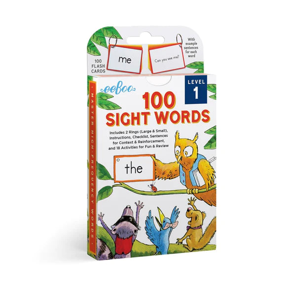100 Sight Words Level 1 Literacy Flash Cards