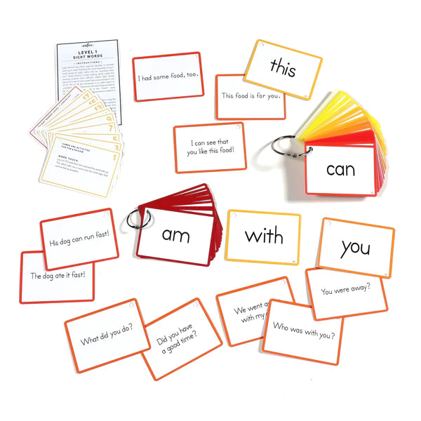 100 Sight Words Level 1 Literacy Flash Cards